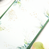 Table Runner with Gold Plant Motif Leaves 275 x 28 cm