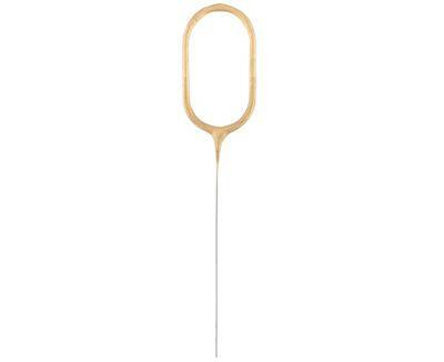 Cold fireworks gold number 0, 17cm.