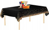 Black tablecloth in gold confetti 137x183 cm