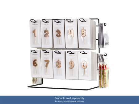 Metal Display Stand for Candles Black 43x21x41 cm