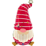 Folienballon Weihnachts-Wichtel, Gnom, 68 cm