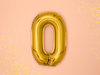 Foil balloon letter by 35cm, gold