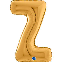 Foil balloon letter with, 66cm, gold