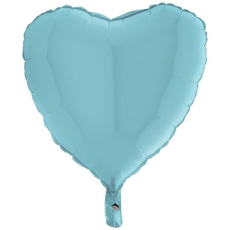 The foil balloon - pastel blue, Heart 46 cm Grabo