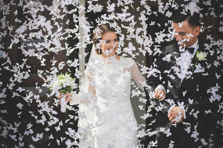 Tuba shooting with white butterflies, 60cm