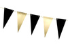 Garland Flags - flagietki mix of black and gold, 2.15 m