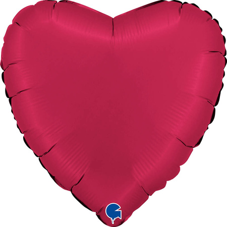 Red Heart Satin Cherry Folienballon 46 cm, Satin Grabo