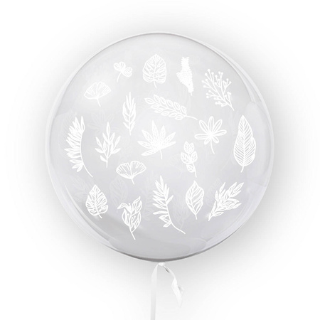 Transparentes Blatt Ballon, 45cm