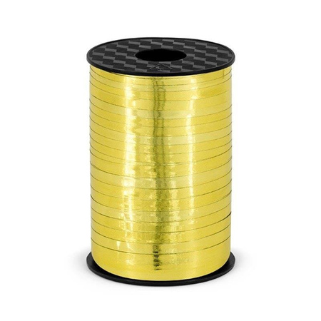 Plastic ribbon, Gold Silver Metallic, 5mm / 225m