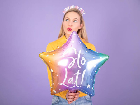 Foil balloon a hundred years! Colorful star 40 cm