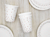 Cups Dots, White, Rose Gold 260ml