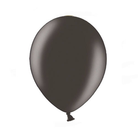 Latexballon Strong, Schwarz, Metallic Schwarz, 12cm, 100 Stk.