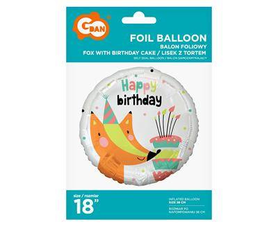 Foil balloon Happy Birthday Rudy Lis, 45 cm