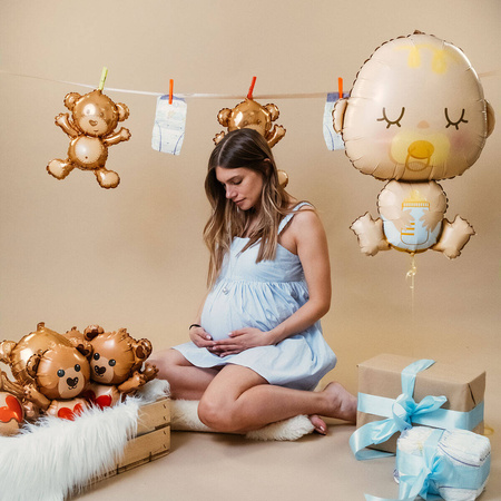 Folienballon - Baby, Bohne 79cm, Grabo