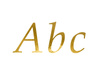 Aufkleber, Stiucker mit allen Buchstaben, Personalisierung, Gold