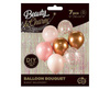 Latex balloons, pink-copper bouquet 30 cm, 7 pcs.