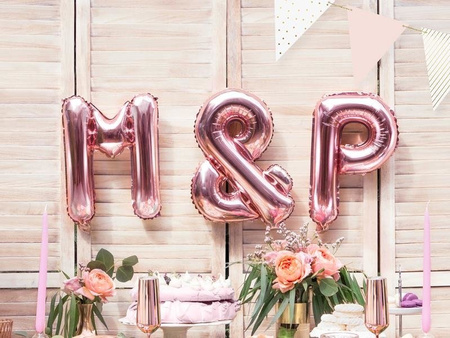 Foil balloon Letter M, 35cm, Rose Gold rose gold