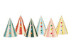 Party Hats with Pom-Poms, 16 cm, 6 pcs
