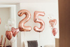 Foil balloon digit '2', 86cm, pink gold