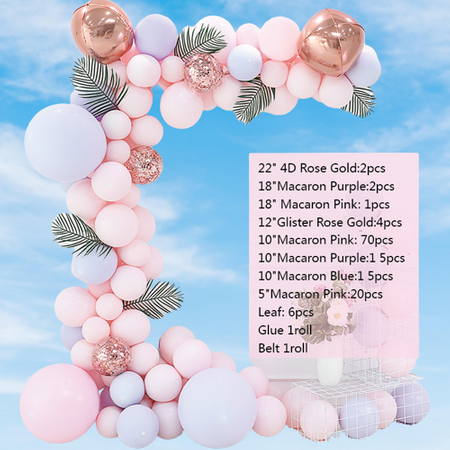 Ballongirlande, rosa Set