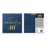 Happy Birthday napkins 40 navy blue 10 pcs.