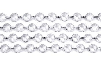 Kristallgirlande, farblos, 1m