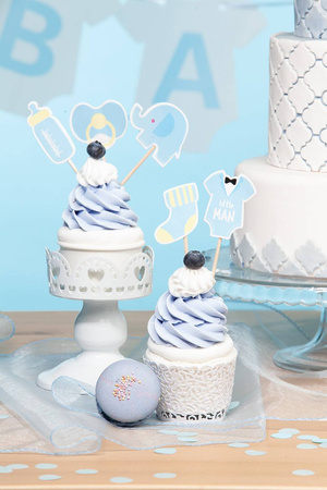 Baby Shower Topper für Jungen Elefant 5Stk