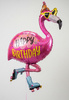 Folienballon, Rosa, 106 cm 42", Flamingo, Geburtstag, Happy Birthday