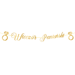 Banner-Bachelorette-Partei, Golde Schriftzug 150 cm