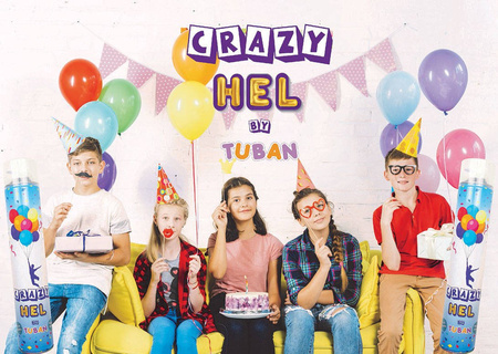 Crazy HEL - 12 L of Helium in a Handy Spray Can for Latex Balloons