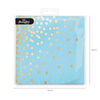 Blue napkins with golden dots 33x33cm, 10 pcs.