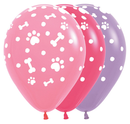 Sempertex Latexballons, Paw Prints , Pfotenabdrücke, Hund, 30cm, 25 Stk.
