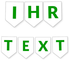 Personalized Flag Banner with Green Letters – Custom Garland