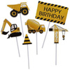 Cake Decorations Toppers Little Builder Excavators 6 Pcs