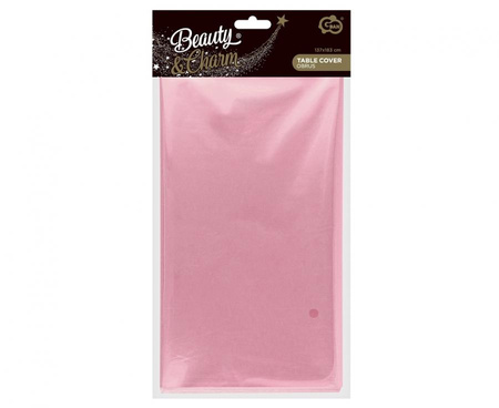 Foil tablecloth, Pink, Metallic, 137 x 183 cm, 1 piece.