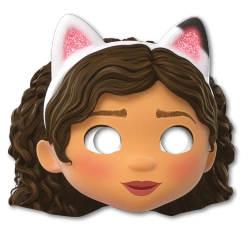 Paper Masks Gabby's Dollhouse, Brown, 6 pcs.