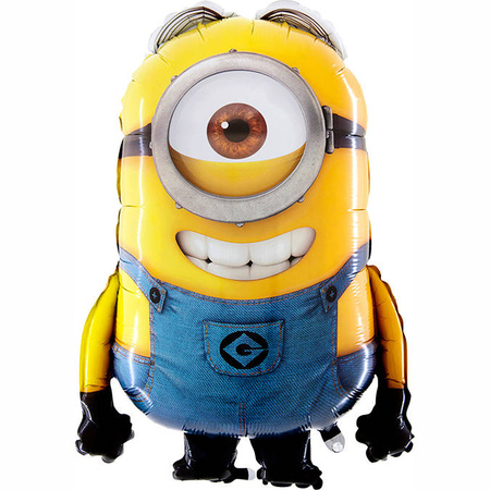 Folienballon Minion - Stuart 35 cm am Stiel