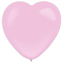 Rosa Herz Rosa Latexballons, Dekorateur Standard Herz Rosa, 30cm, 50 Stk.