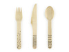 Wooden Cutlery with Black Print – 18-Piece Set