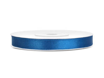 Satinband, blaues Band 6mm/25m