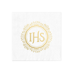 Napkins Holy Communion IHS 33cm, 10 pcs
