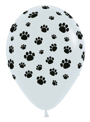 Sempertex Latex Balloons Paws - White, 30 cm, 25 pcs