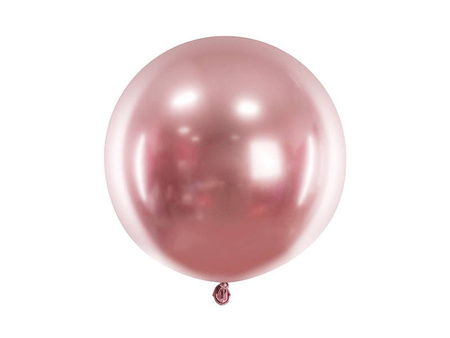 Balloon round glossy, pink gold, 60cm, 1 pc.
