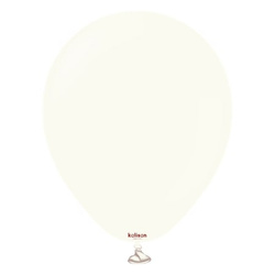 Latex Balloons Kalisan Retro White, 30cm, 100 pcs.