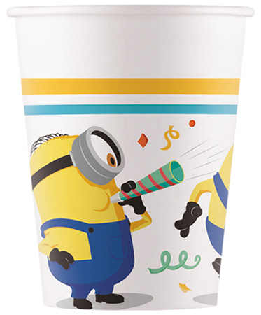 Plastikbecher - Minions 200 ml, 8 Stück.