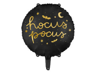 Hocus Pocus foil balloon, halloween 45 cm, black