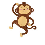 Folienballon Affe 60x76 cm