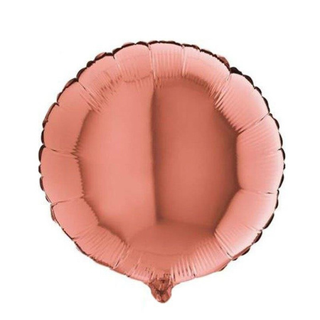 The foil balloon round Rose Gold - 46 cm Grabo