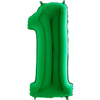 Foil balloon Digit 1 green - 102 cm Grabo Green / Mint