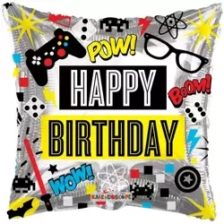 Foil balloon Happy Birthday Game, 46 cm